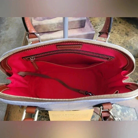 Dooney & Bourke lizard embossed domed satchel - Picture 6 of 11